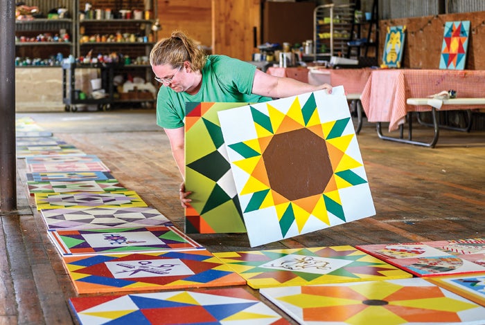 Different kind of mural: Bear Poplar store now home to country's biggest  community barn quilt - Salisbury Post